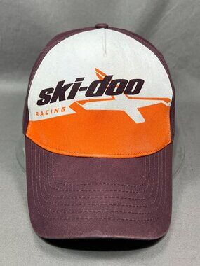Ski Doo Racing BRP X Team Snapback Hat Maroon Snowmobile Adjustable Outdoor Mens